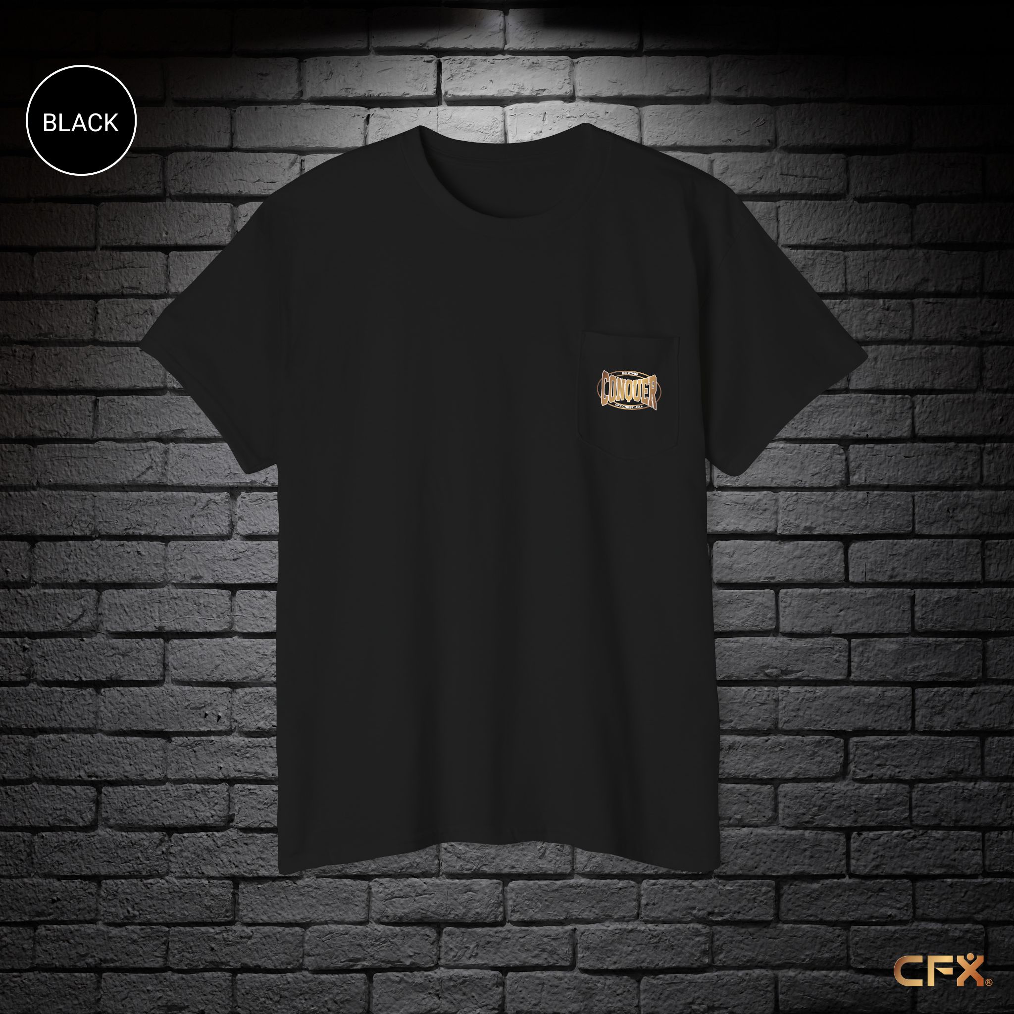 Conquer Boxing Crest Hill Classic Pocket T-Shirt