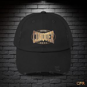 Conquer Boxing Distressed Baseball Hat