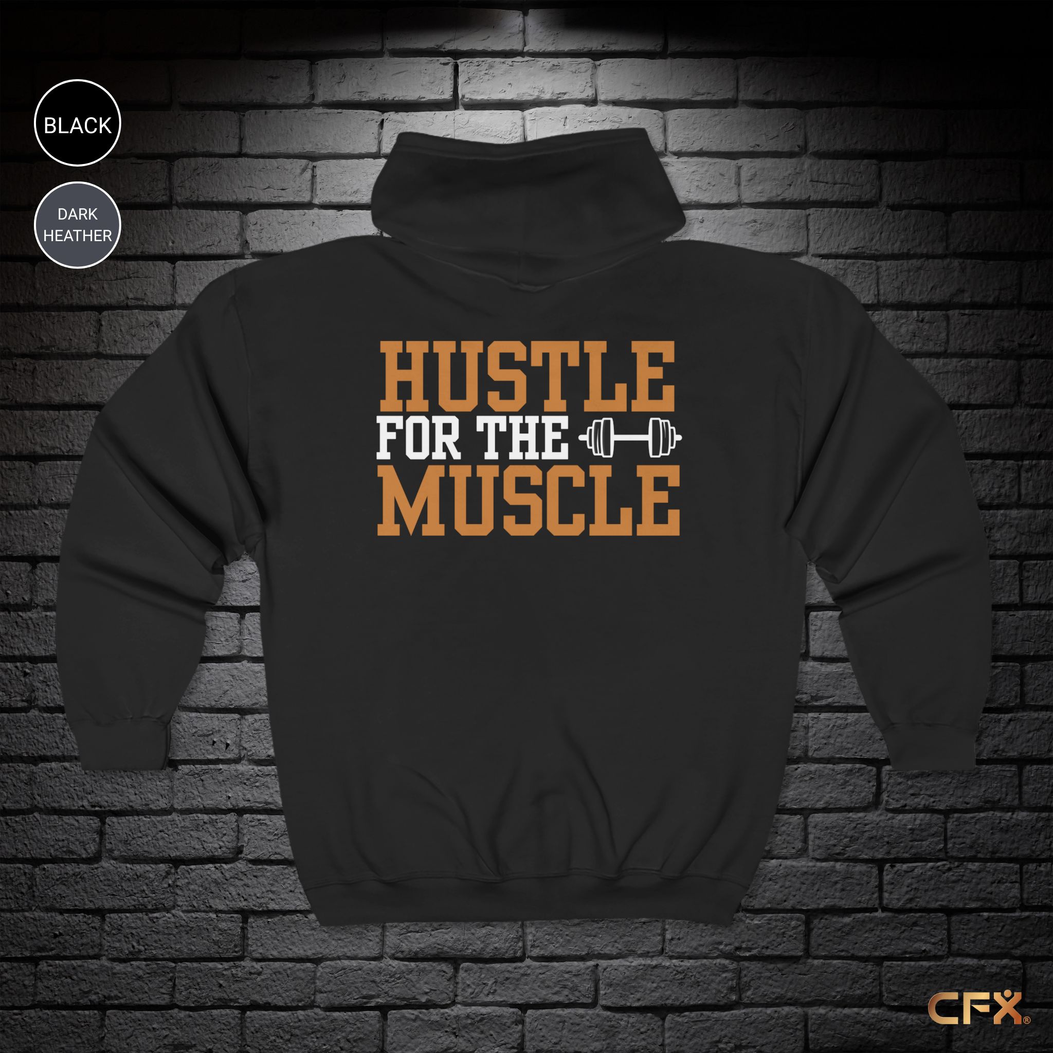 Hustle for the Muscle | Gildan | Zip-Up Hoodie