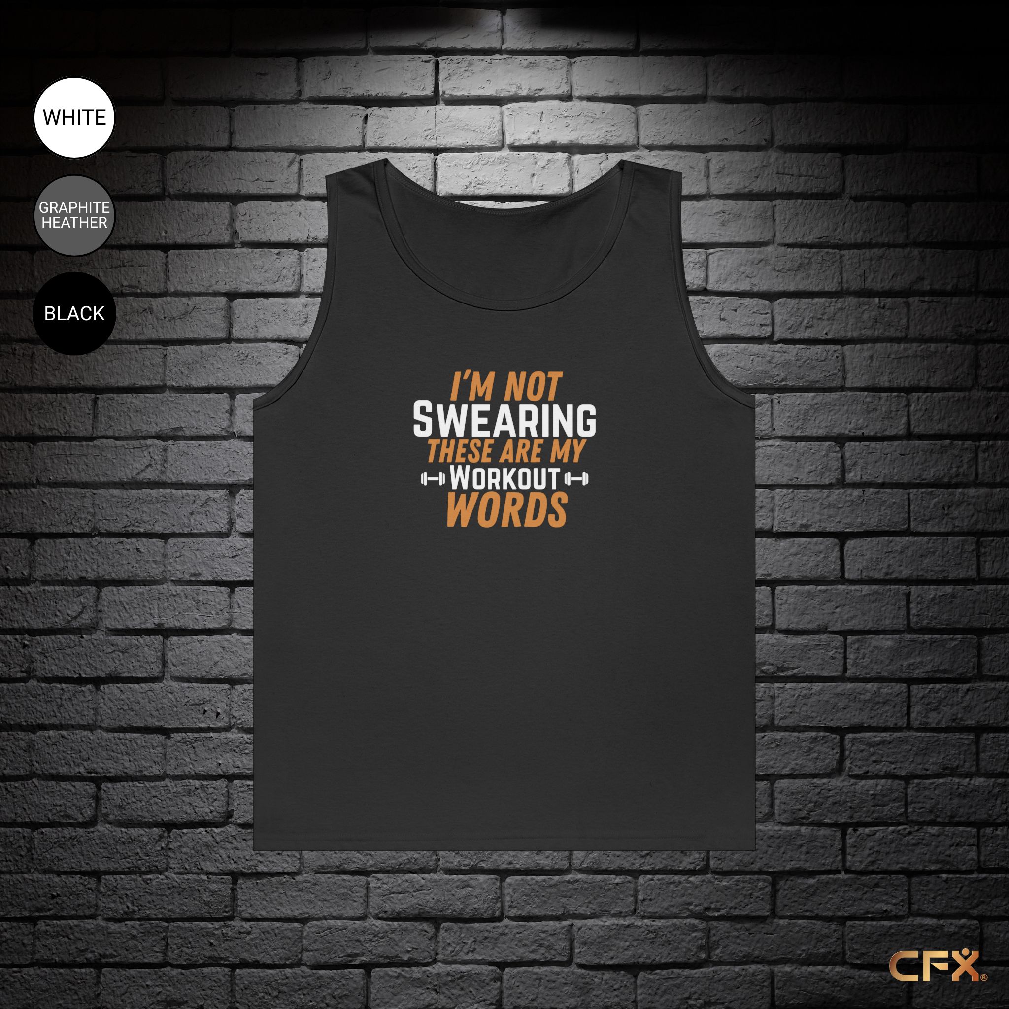 Workout Words Unisex Tank Top