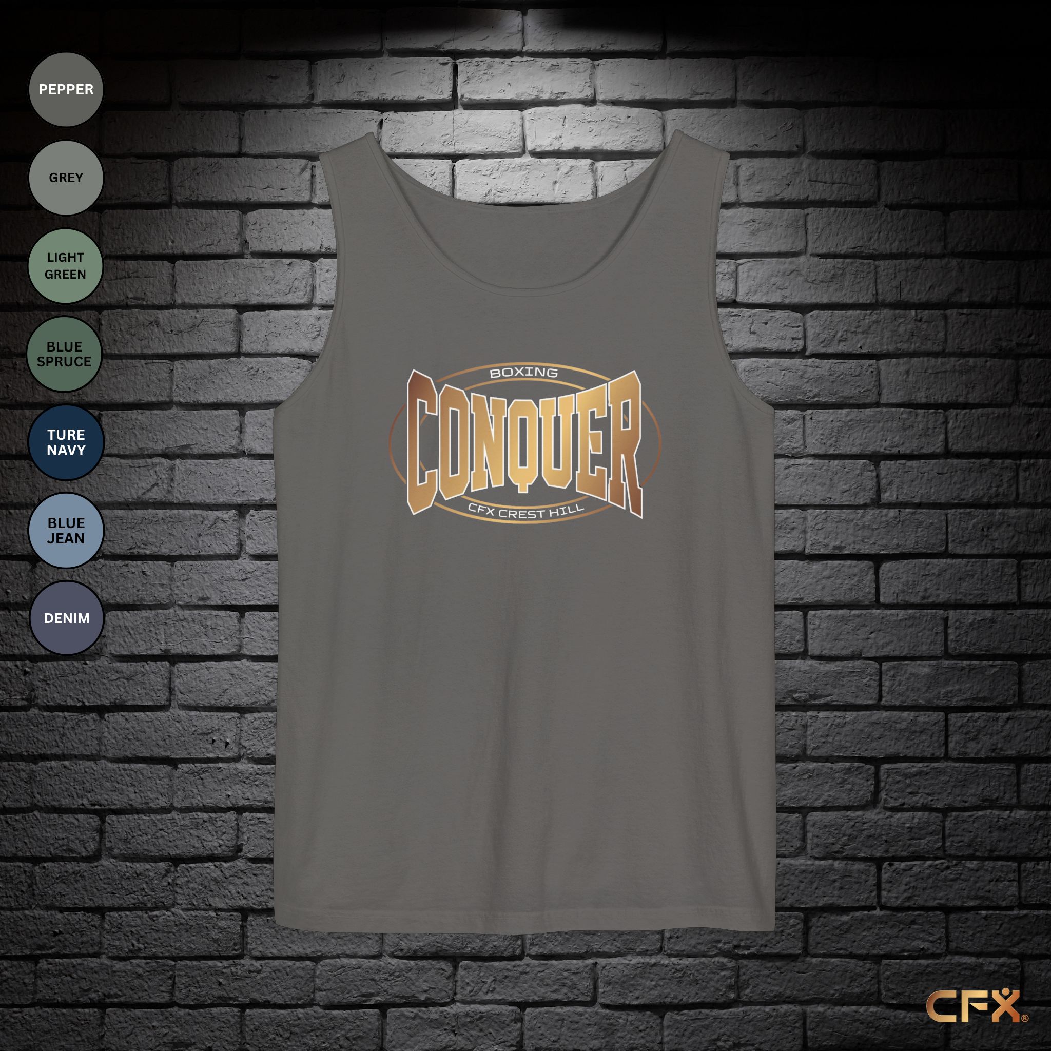 Conquer Boxing Crest Hill | Comfort Colors | Tank Top