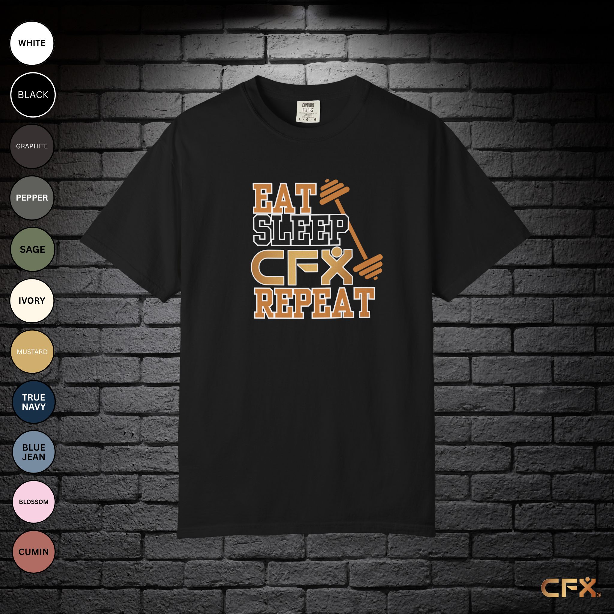 Eat Sleep CFX Repeat Comfort Colors T-Shirt
