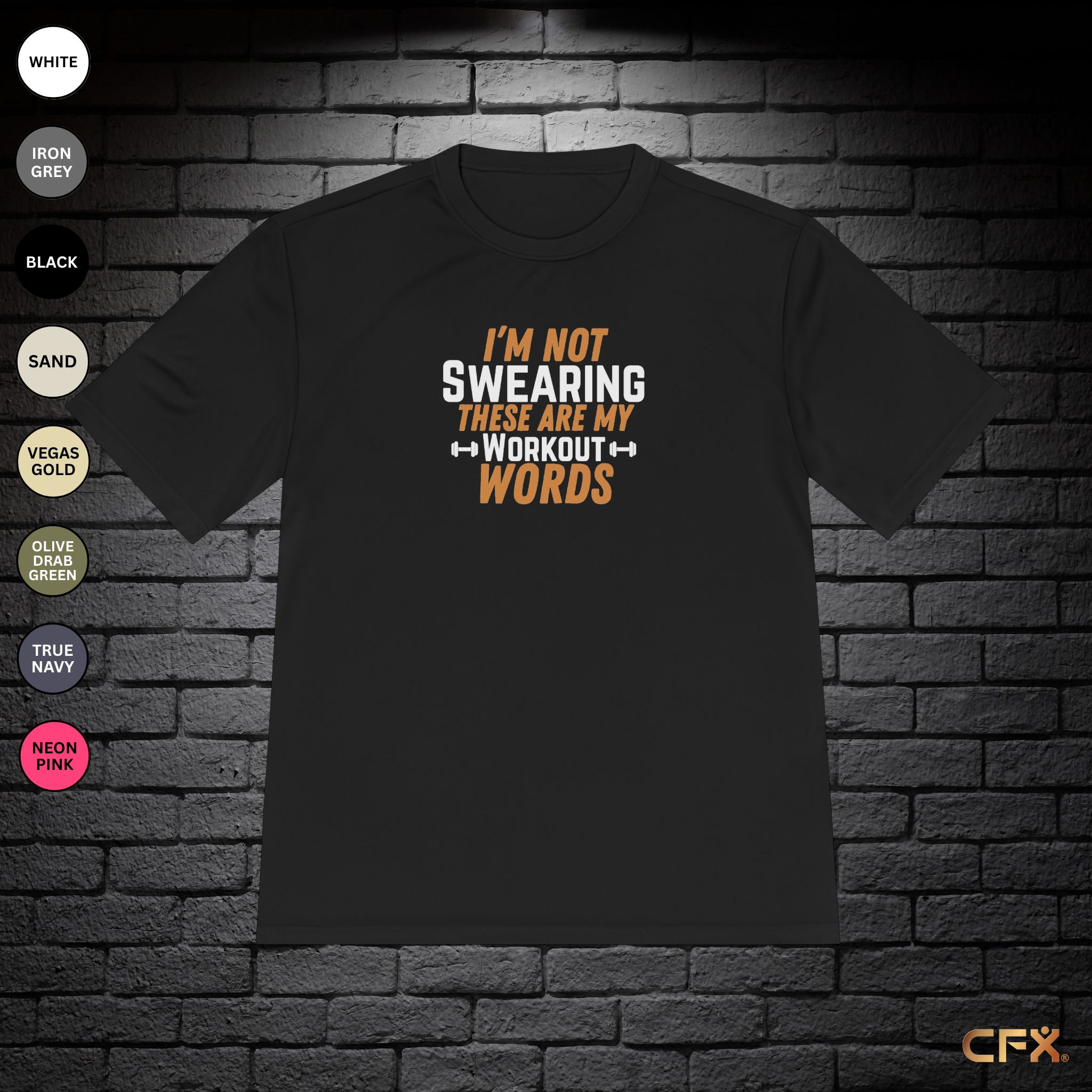 Workout Words Moisture Wicking Tee