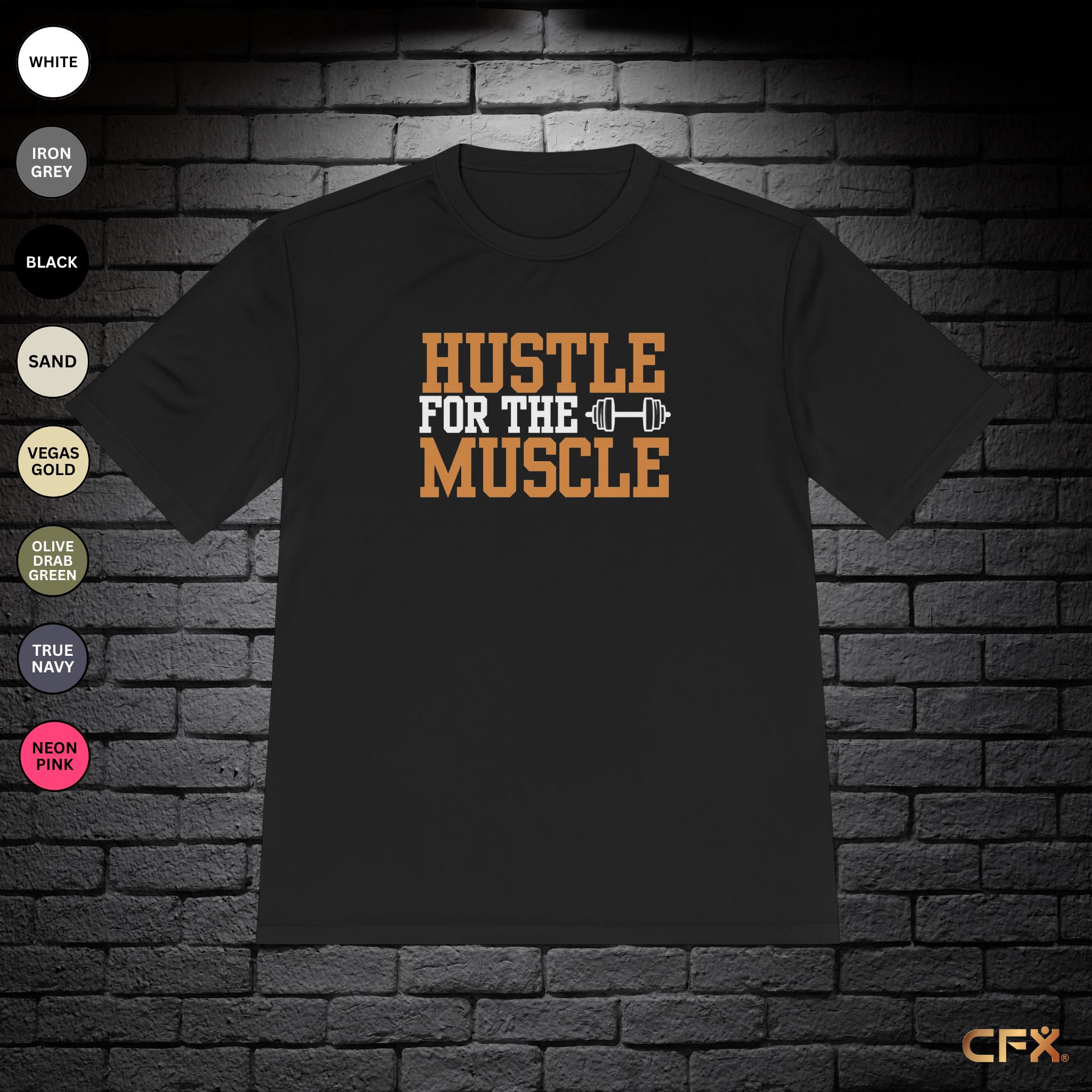 Hustle for the Muscle Moisture Wicking Tee