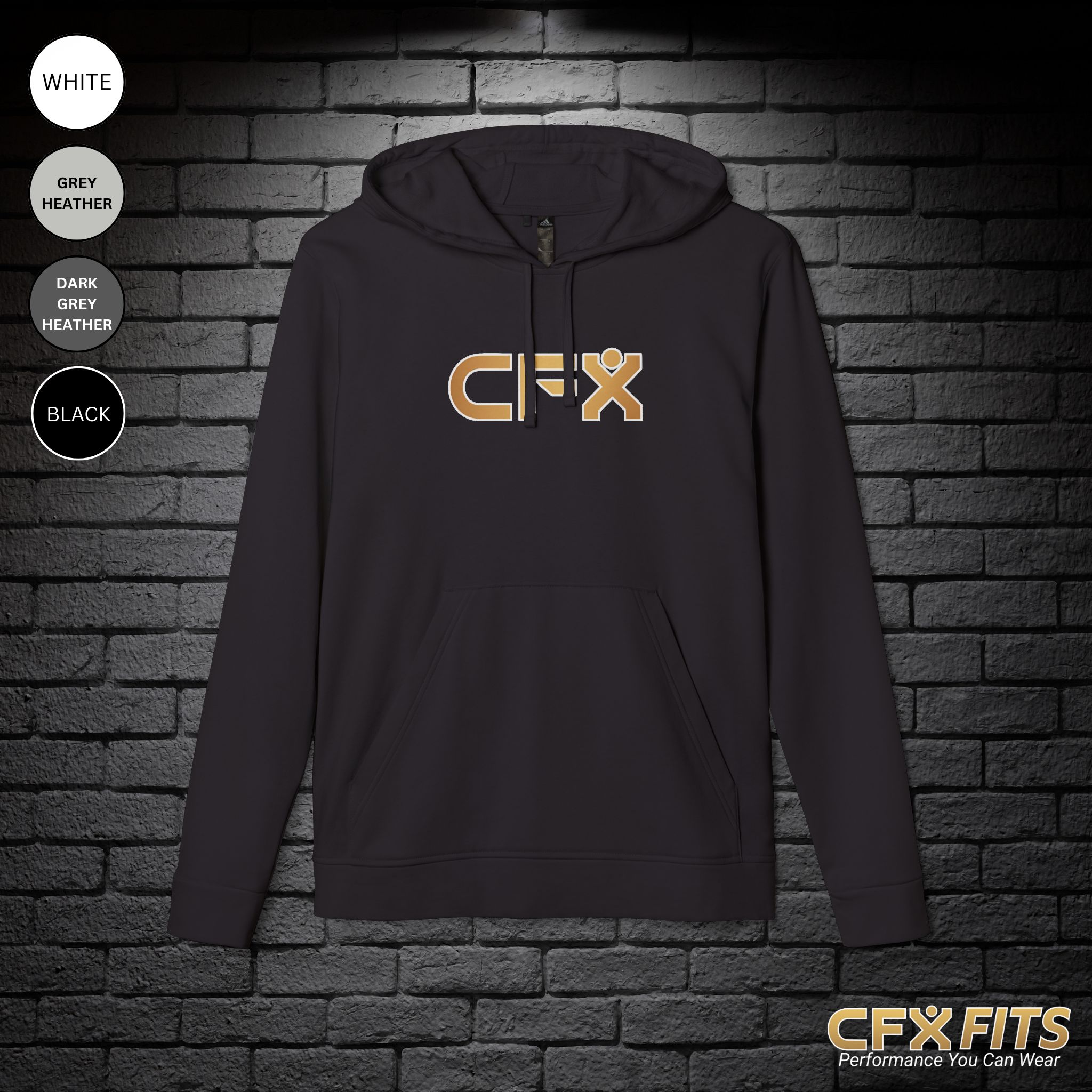 CFX Adidas hoodie with CFX logo in black