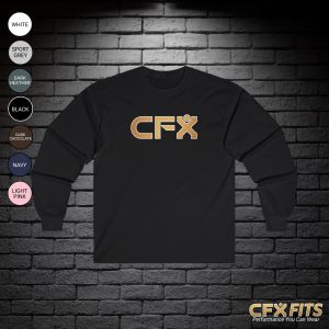 CFX Classic long sleeve t-shirt in black, unisex gym and fitness shirt