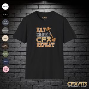 Eat Sleep CFX Repeat shirt on black Gildan T-shirt