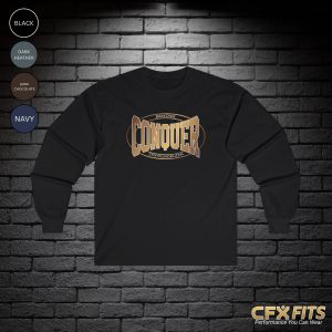 Conquer Boxing Mundelein long sleeve shirt in black with Conquer logo